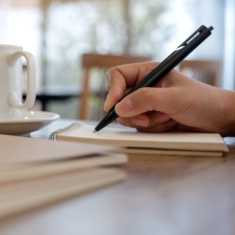 Content writer drafting on-brand copy using approved messaging in Leo.